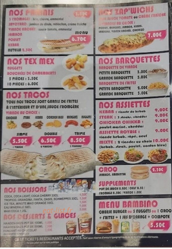 Délices de zarzis — carte page 2