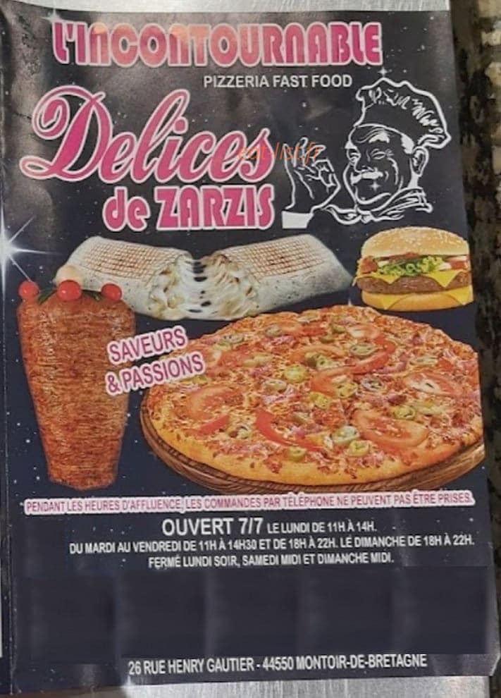 Délices de zarzis — carte page 1