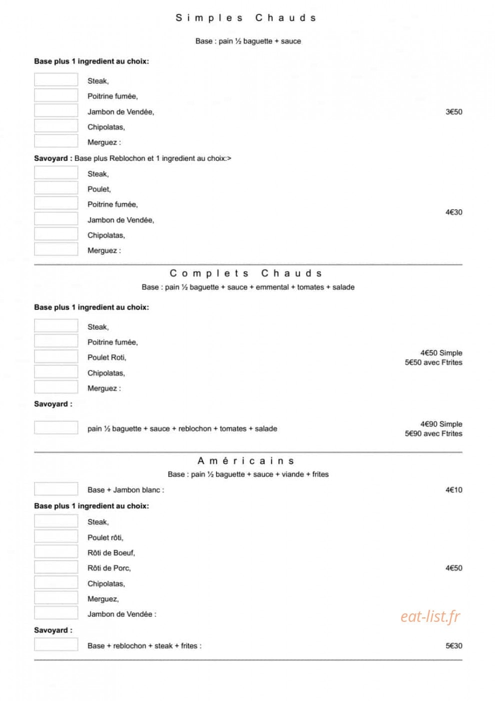 La Petite Pause — carte page 2