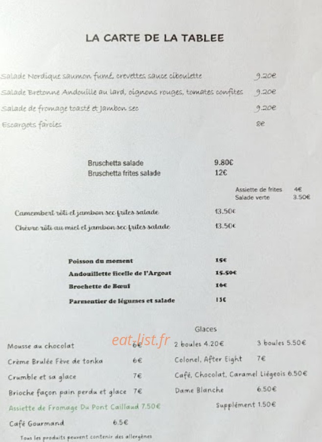 La tablée de Corsept — carte page 1