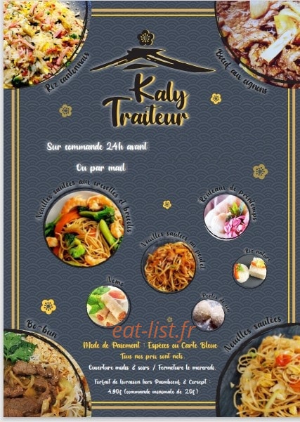 Kaly Traiteur — carte page 1
