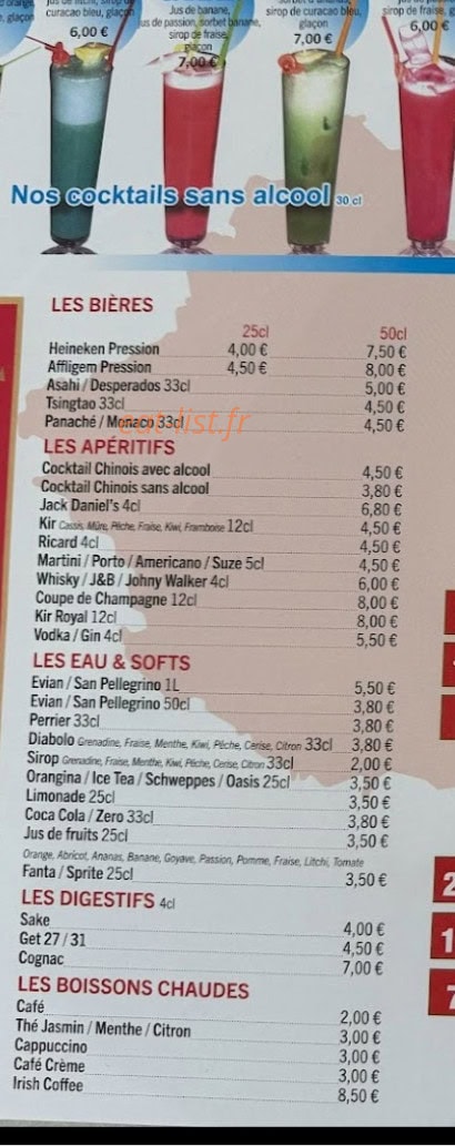 L'Étoile De Mer — carte page 2