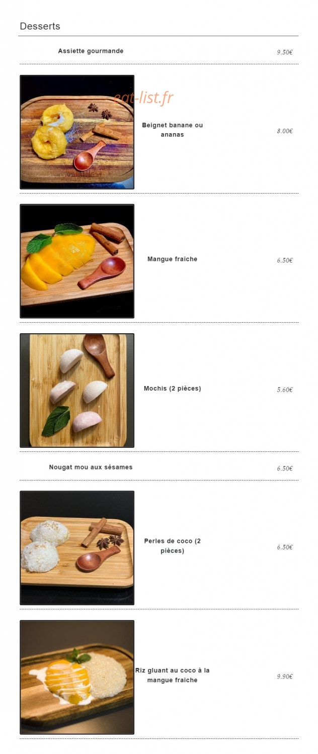 Pad Thaï — carte page 5
