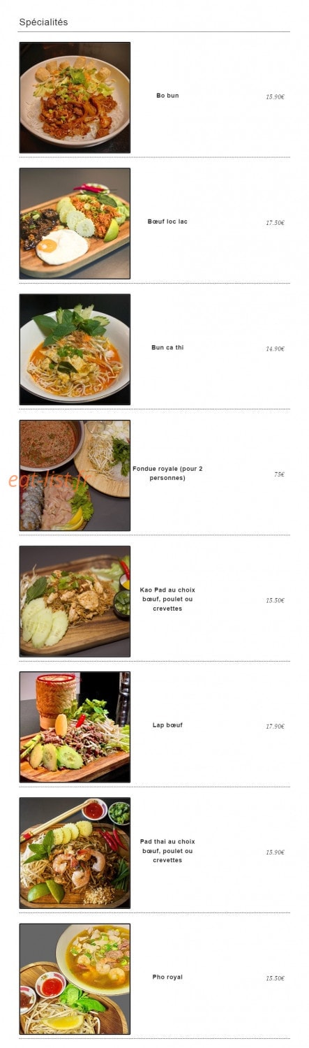 Pad Thaï — carte page 4