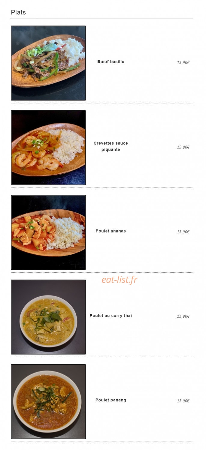 Pad Thaï — carte page 3