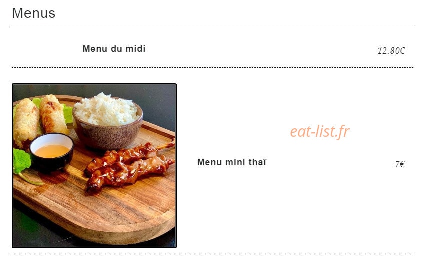 Pad Thaï — carte page 6