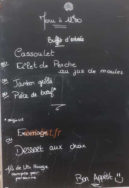 Le Bistrot — carte page 2
