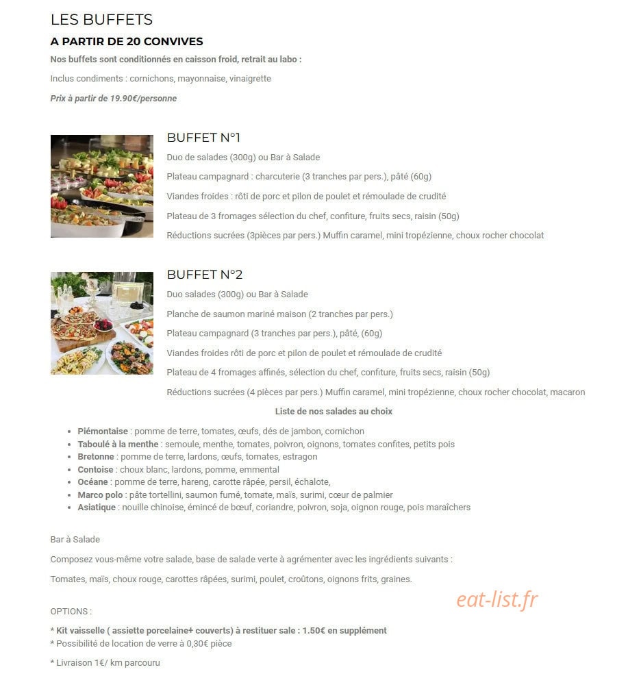 GB Traiteur — carte page 5