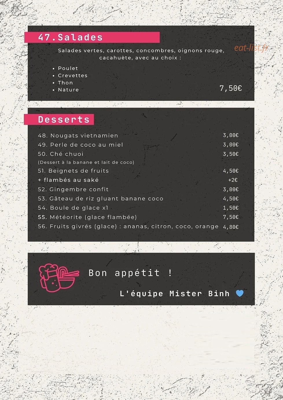 Mister Binh — carte page 4