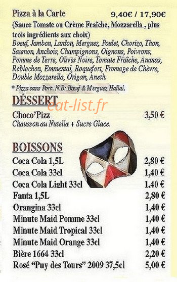 Pizza et Cie — carte page 4