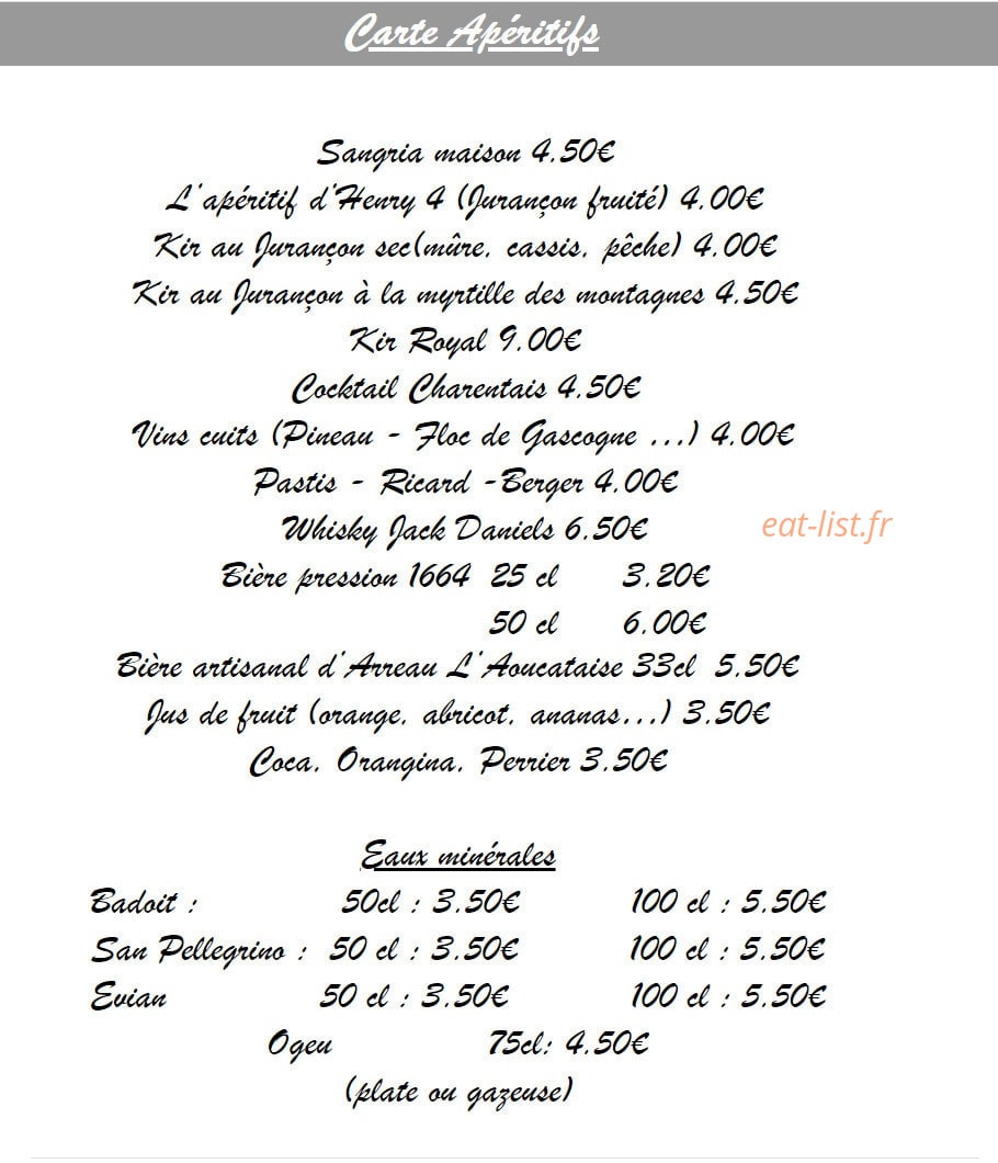 Le Picassiette — carte page 1
