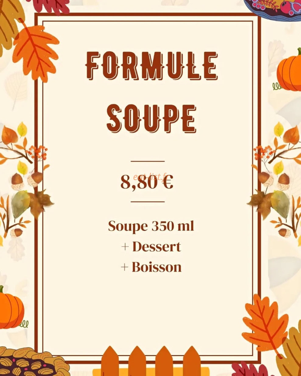 Au Fait Maison — carte page 2