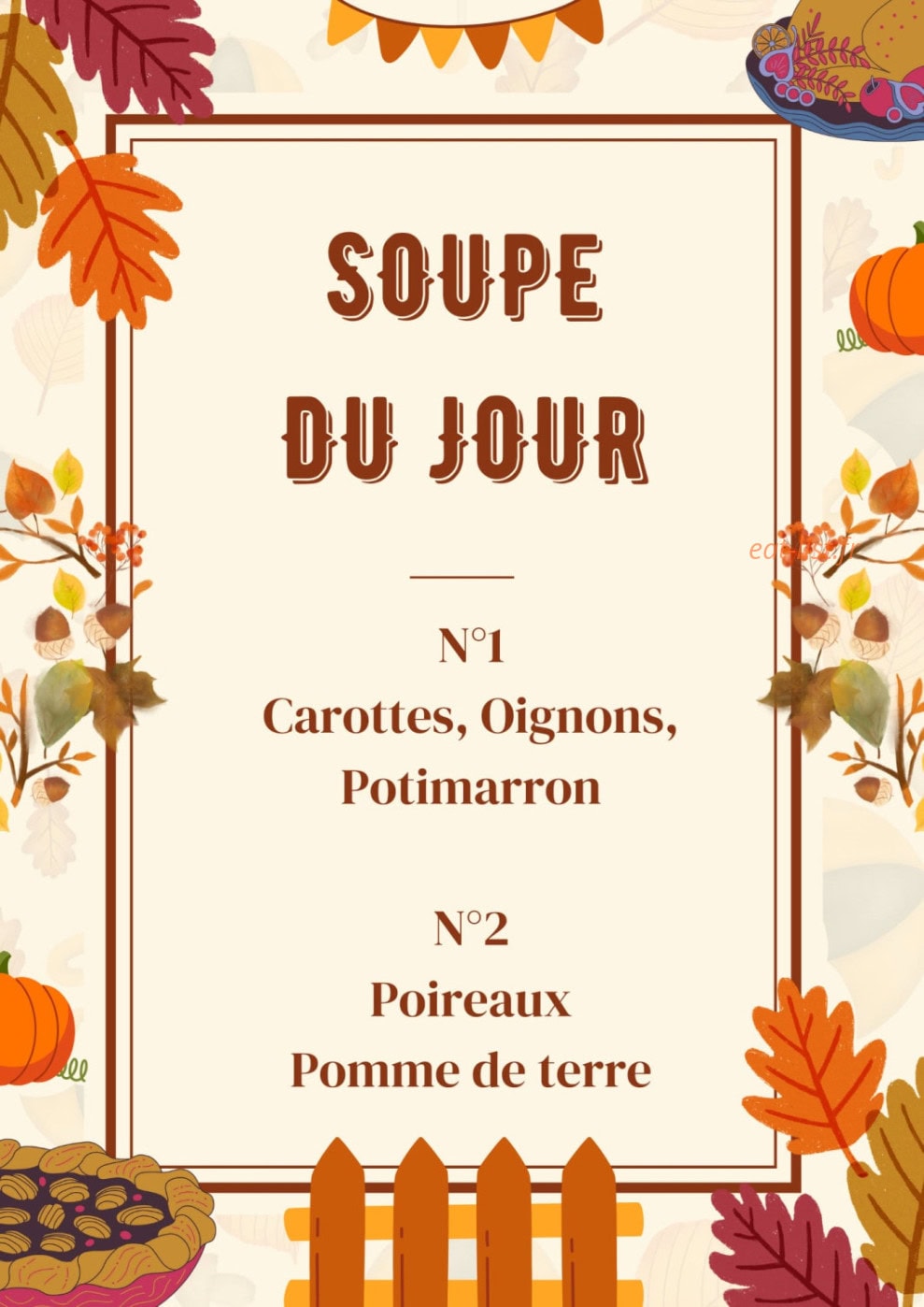Au Fait Maison — carte page 1