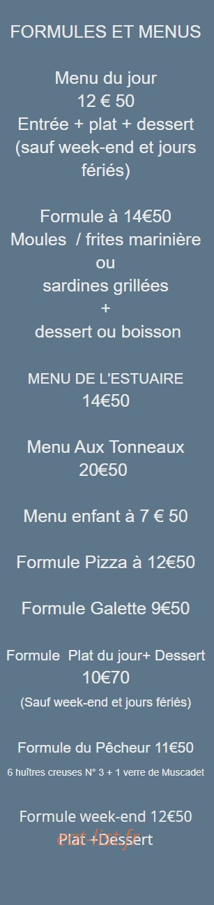 Aux Tonneaux — carte page 5