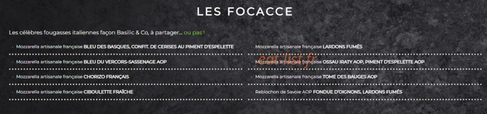 Basilic & Co — carte page 2