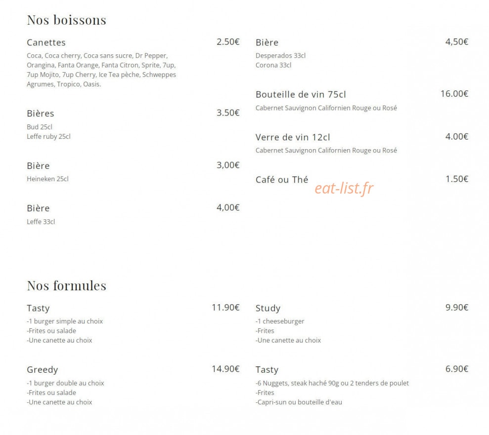 Burger House — carte page 4