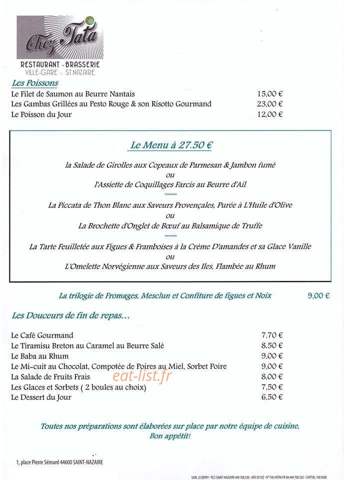 Chez Tata — carte page 2