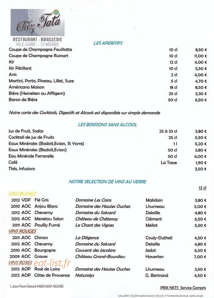 Chez Tata — carte page 5