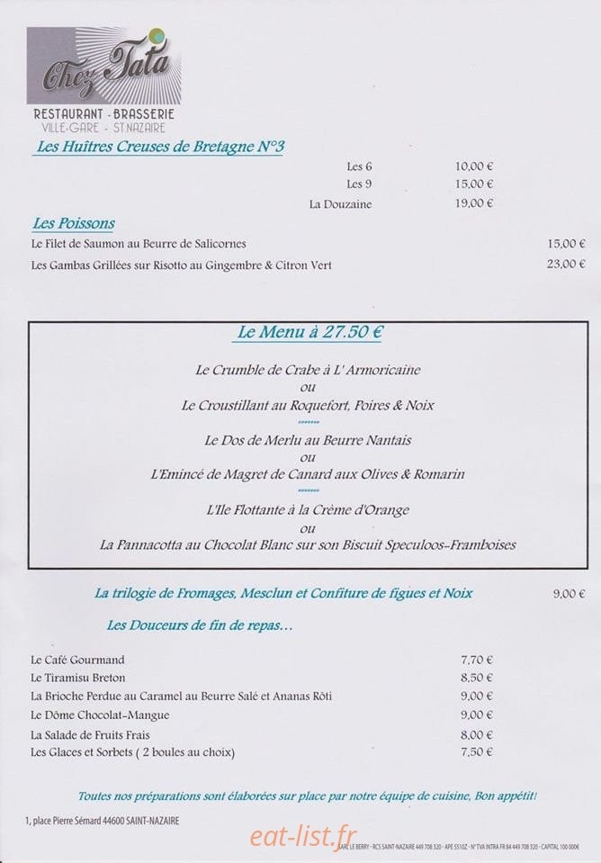 Chez Tata — carte page 4