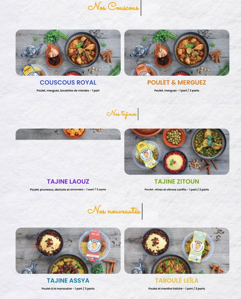 Couscous Assya — carte page 1