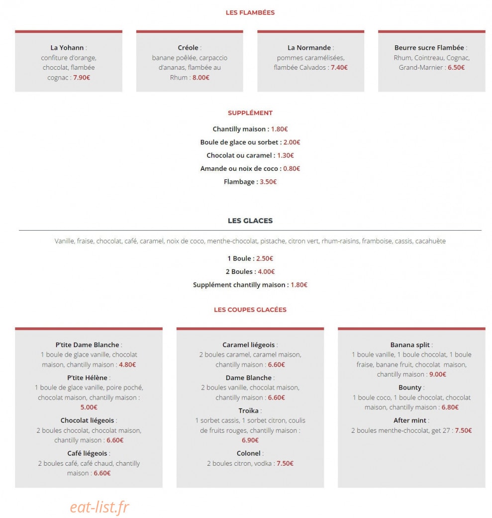 Crêperie Le Moulin Blanc — carte page 3