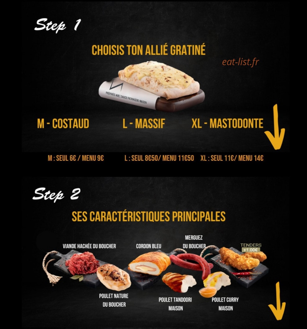 Gratiné ô Four — carte page 1