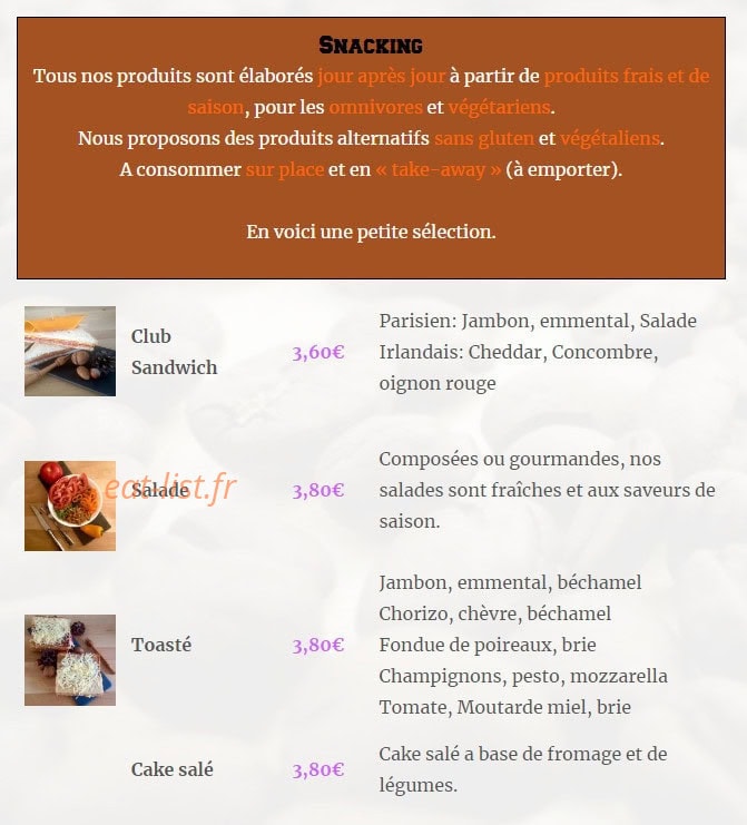 KA Coffee Shop — carte page 2