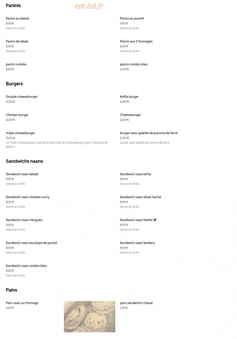 L'Oasis Kebab — carte page 5