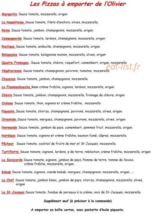 L'Olivier — carte page 1