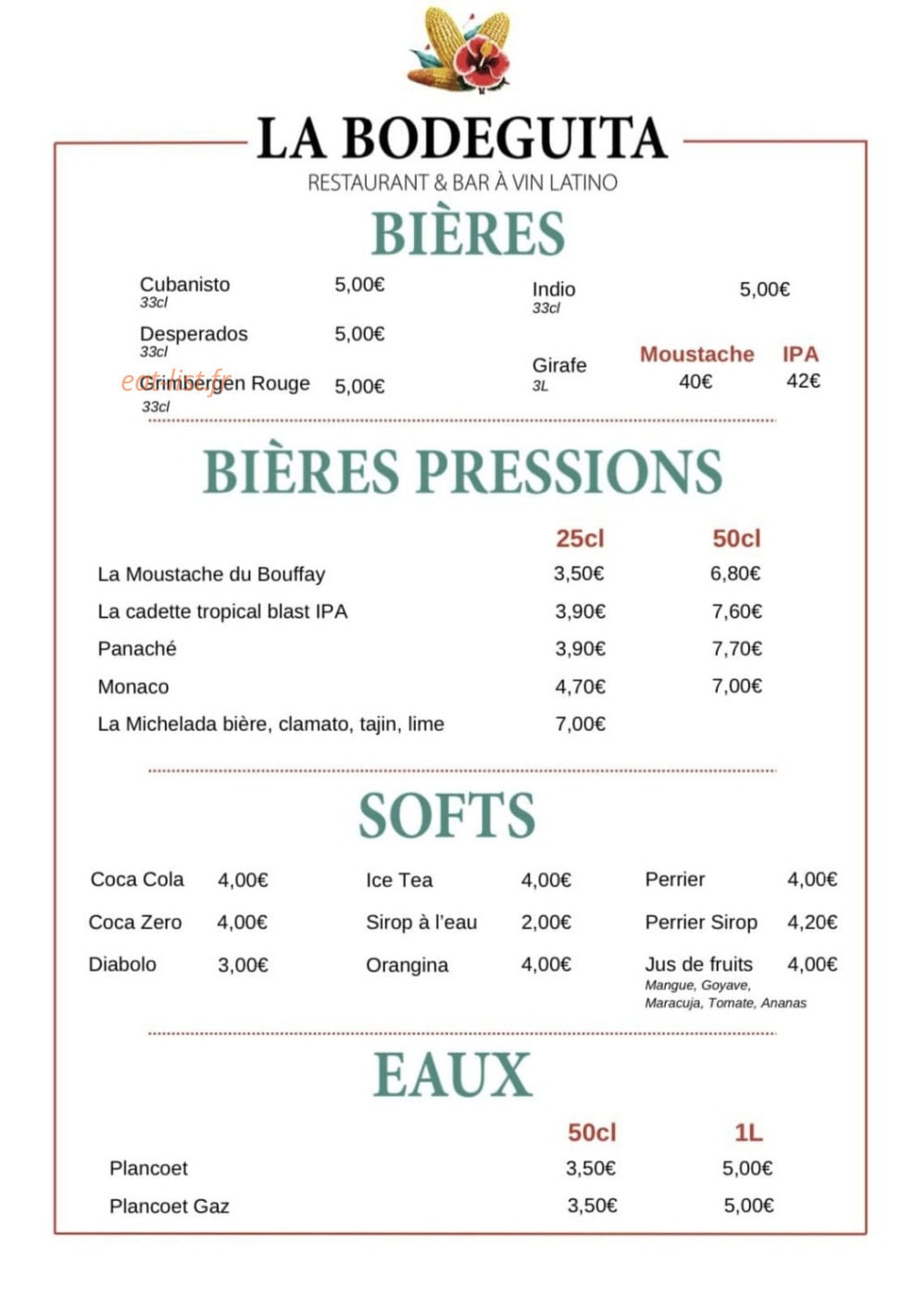 La Bodeguita — carte page 3