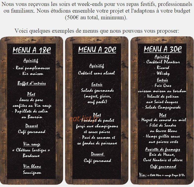 La Brocantine — carte page 2