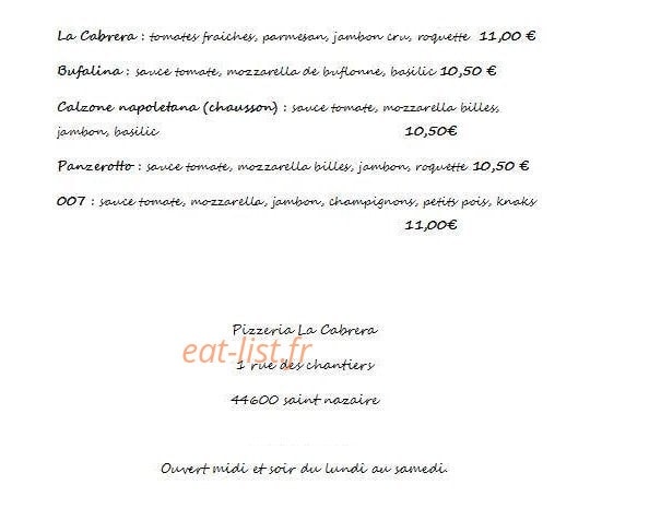 La Cabrera — carte page 2