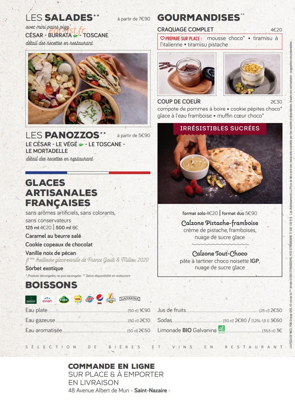 La Pizza de Nico — carte page 3