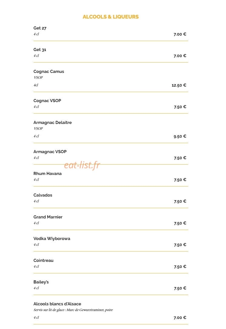 La Taverne Table de Caractère — carte page 19