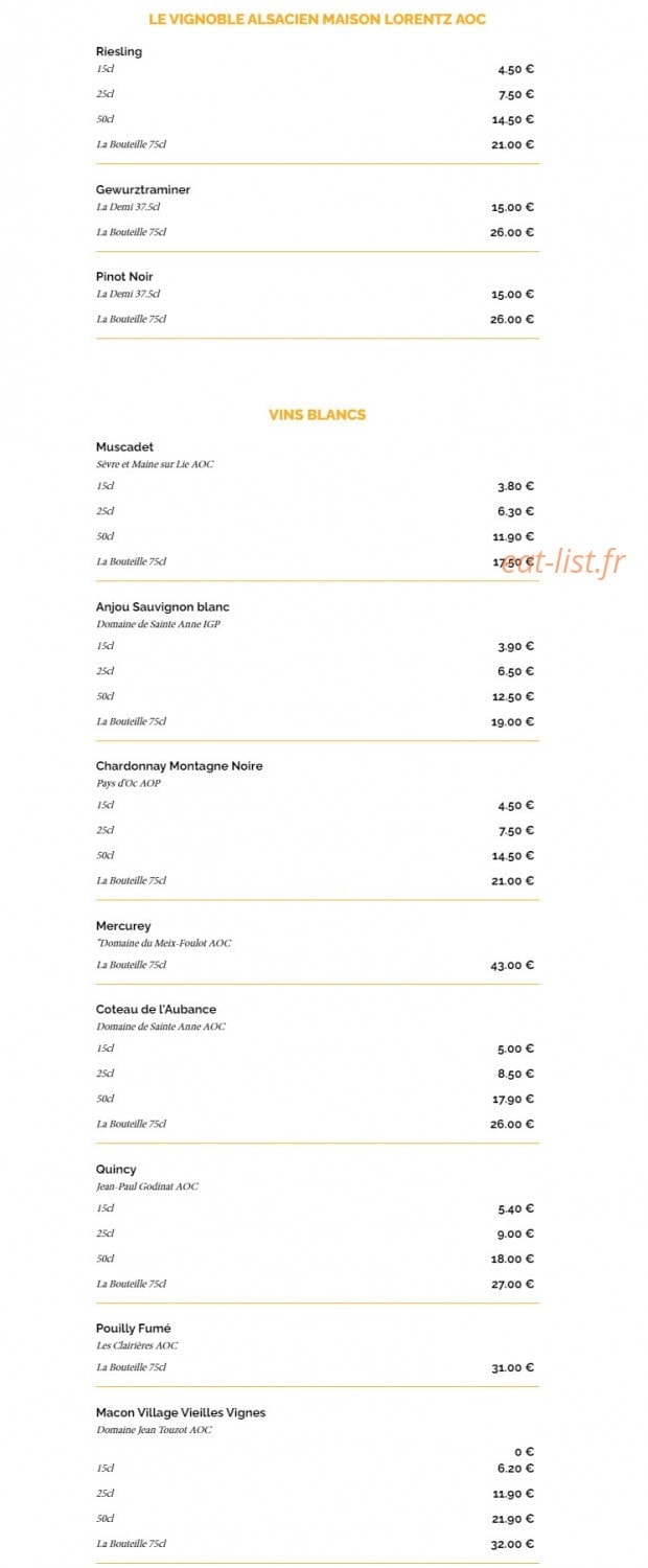 La Taverne Table de Caractère — carte page 13
