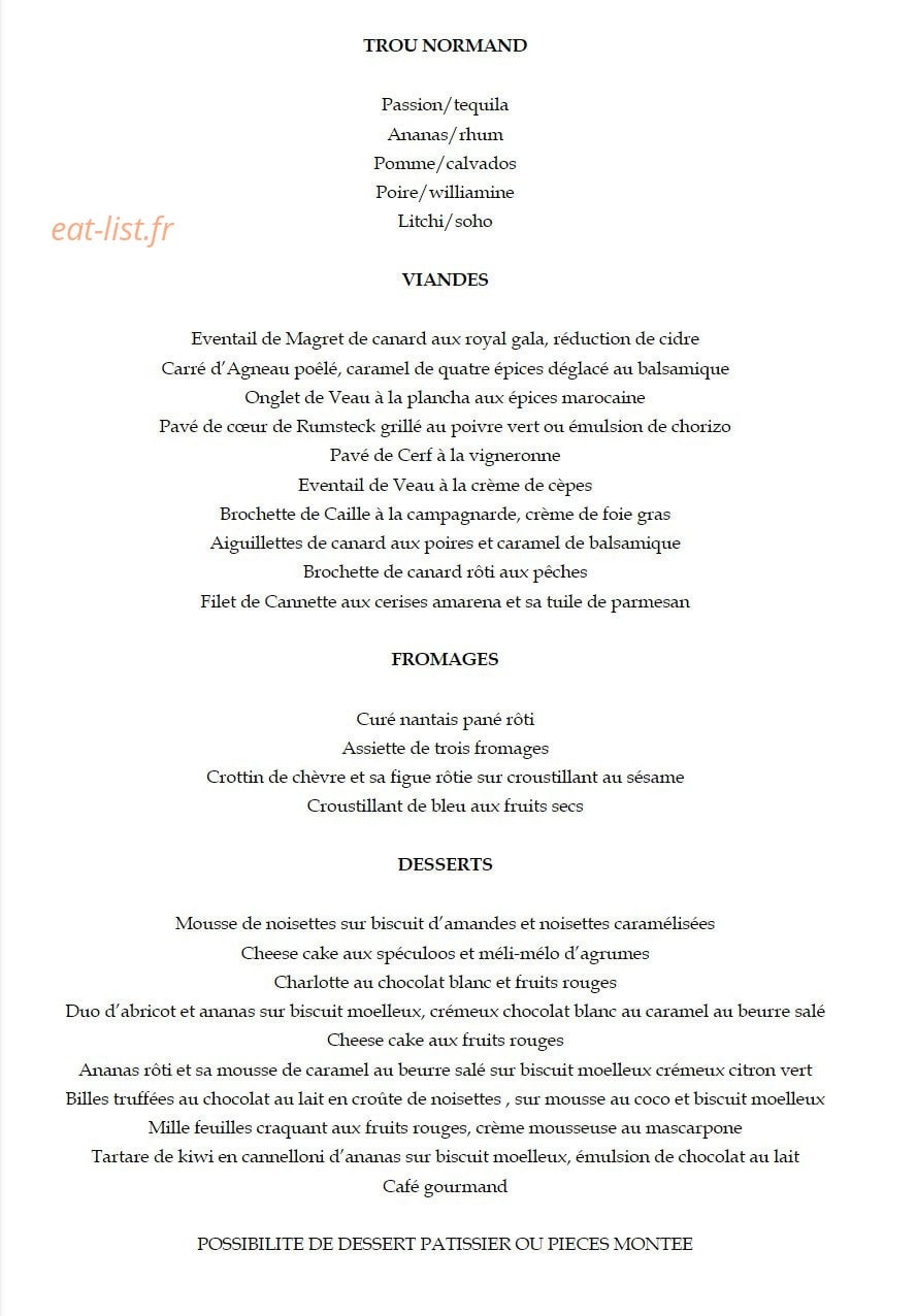 Le Bistro Gourmand — carte page 6