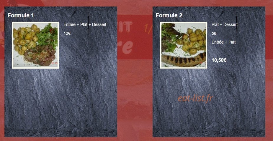 Le P’tit Goinfre — carte page 1