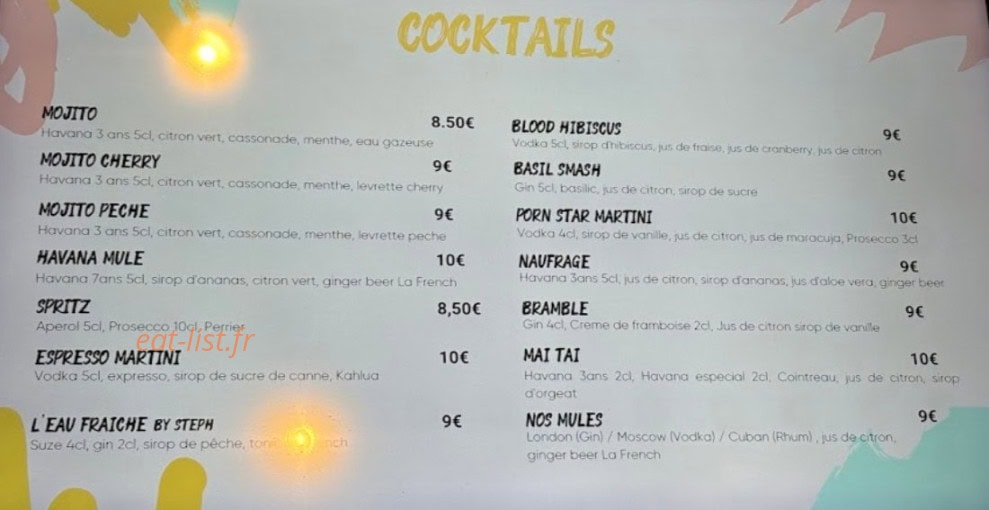 LevЯette Café — carte page 1