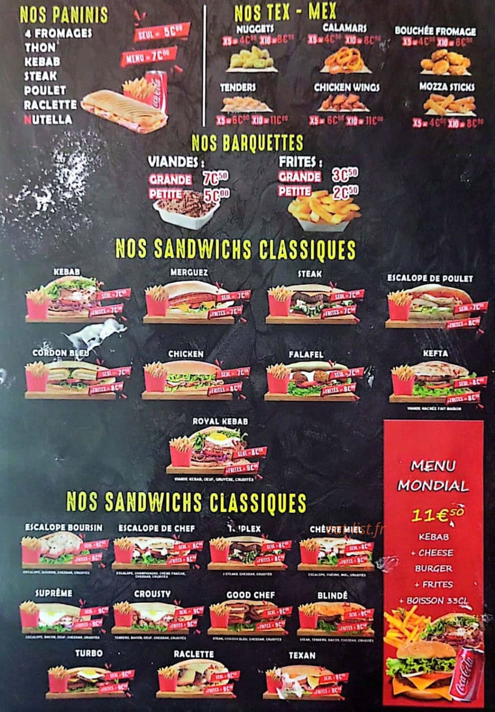 Mondial Foods — carte page 3