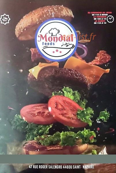Mondial Foods — carte page 1
