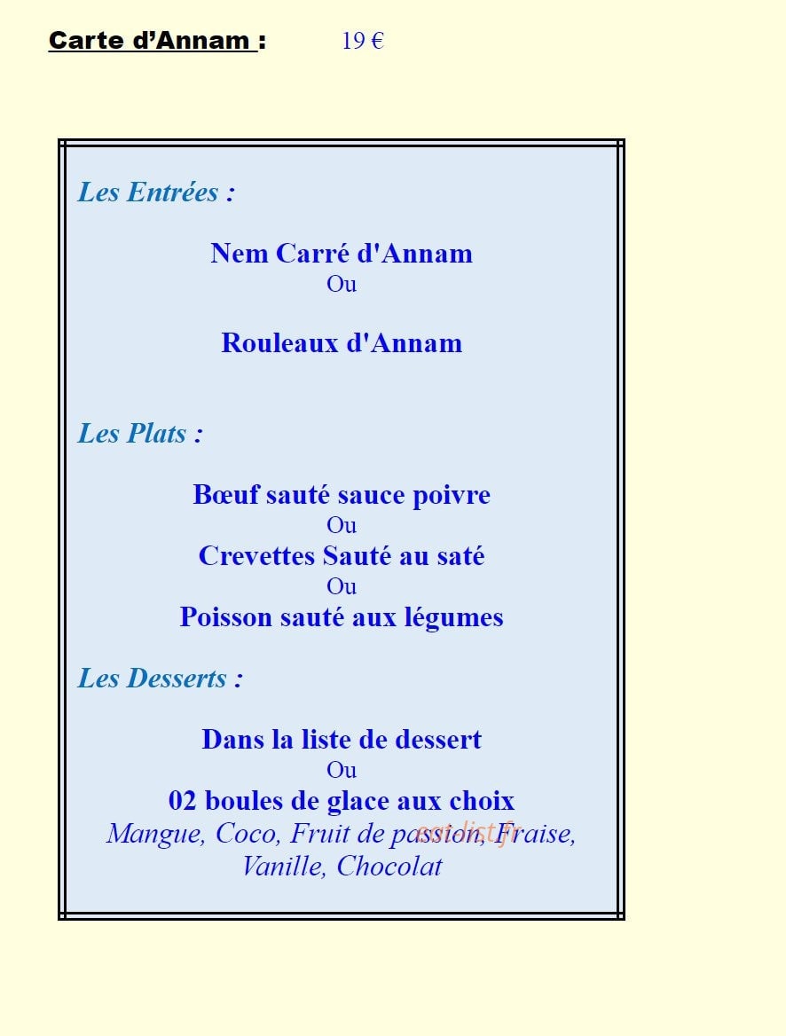 Passion D'Annam — carte page 4