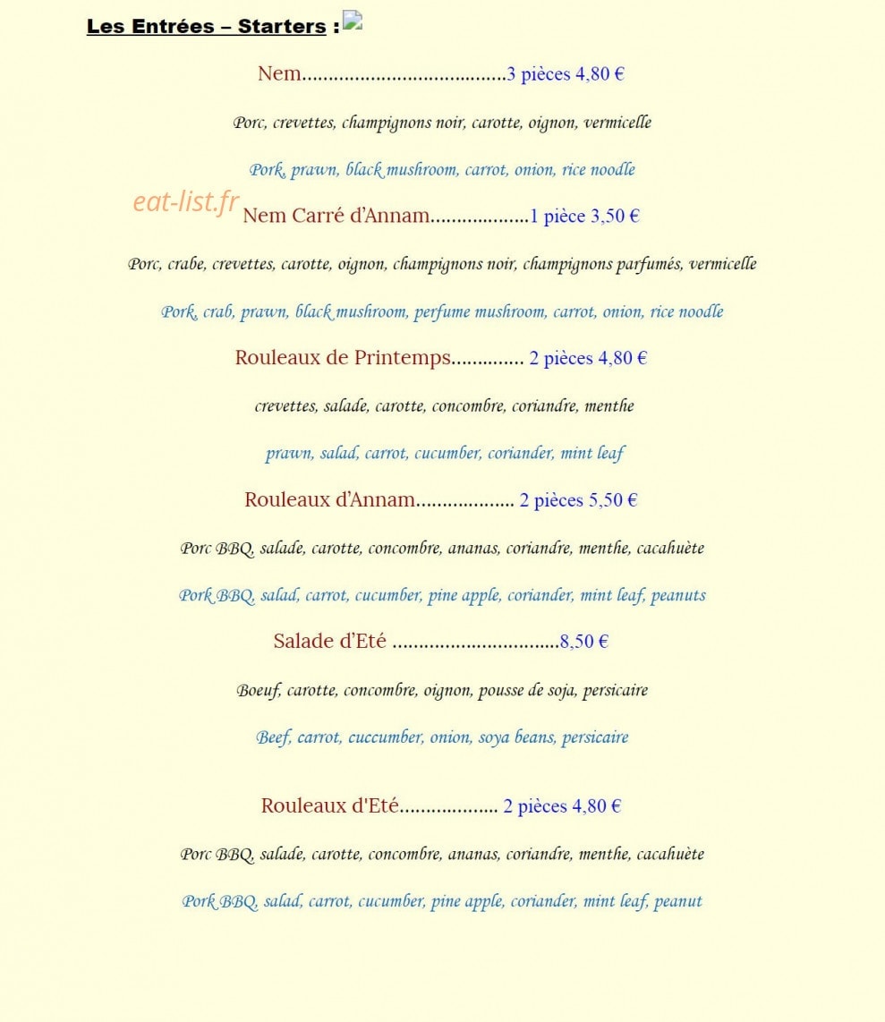 Passion D'Annam — carte page 1