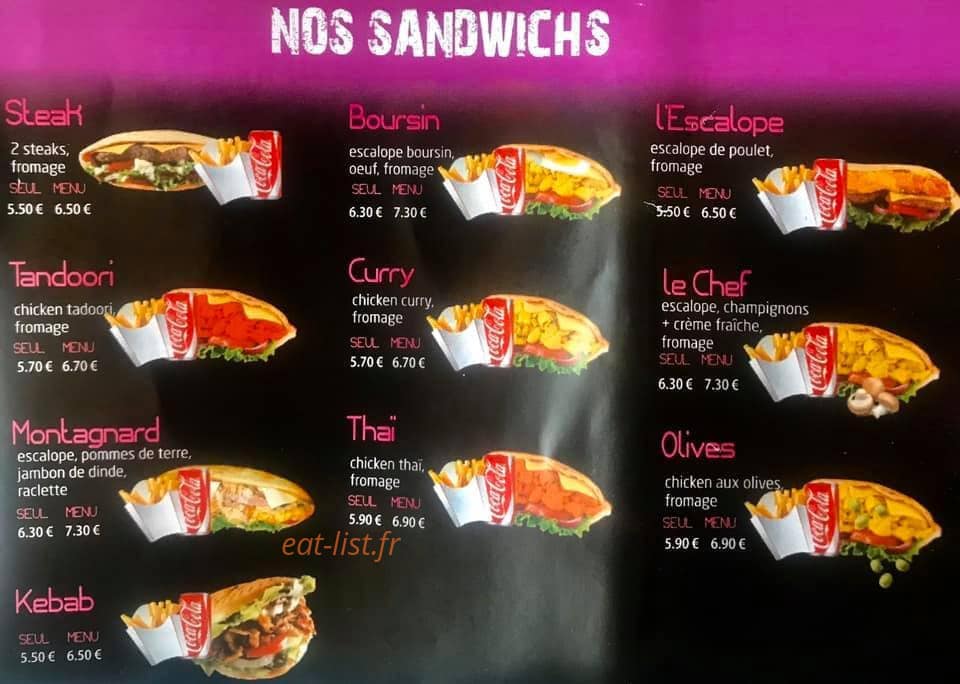 Pépito fast food — carte page 3