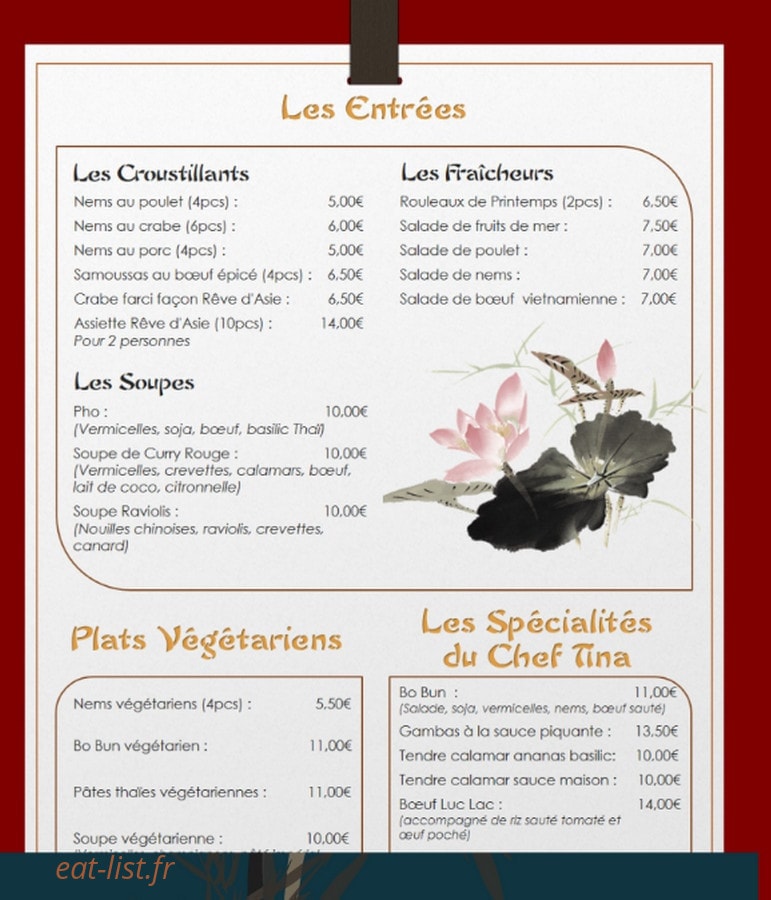 Rêve d'Asie — carte page 1