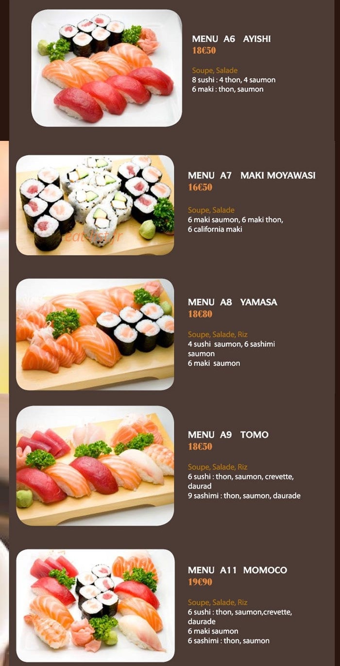 Sushis Kyo — carte page 5