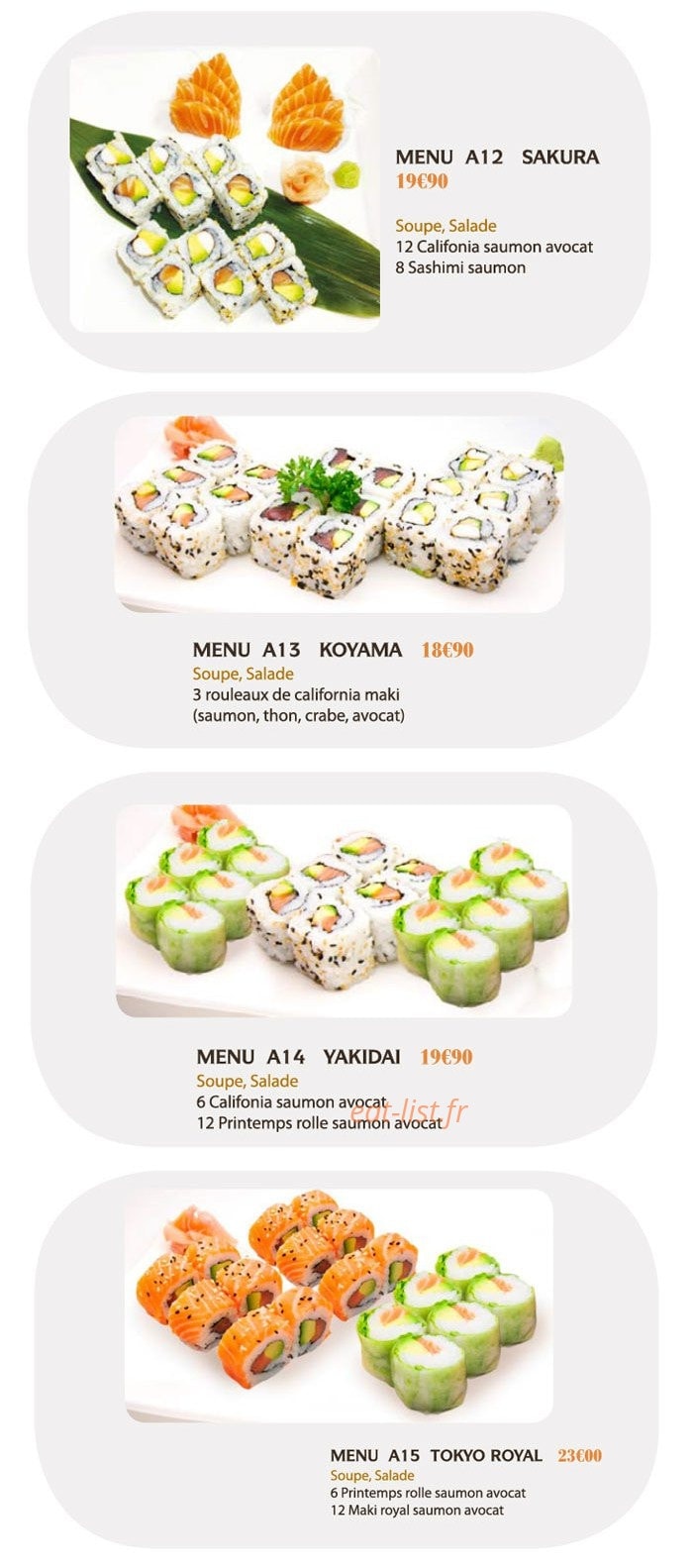 Sushis Kyo — carte page 6