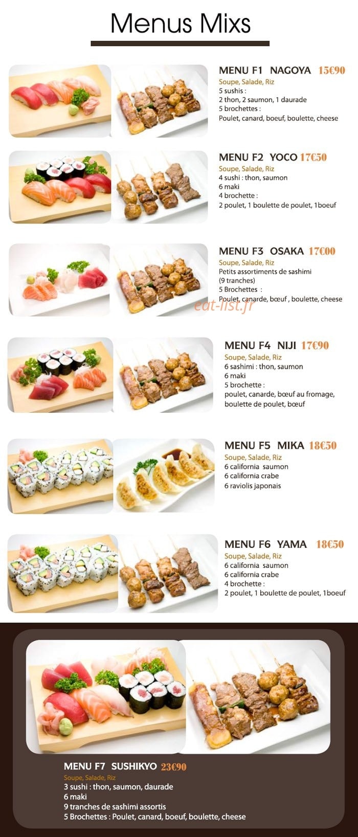Sushis Kyo — carte page 3