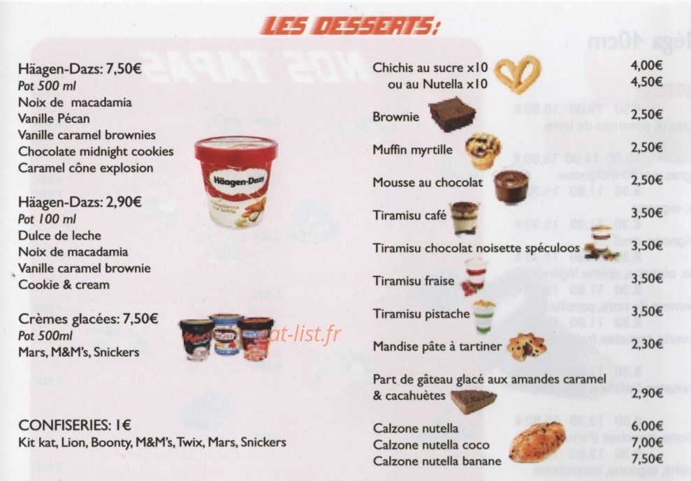 La Speed'zzeria — carte page 5