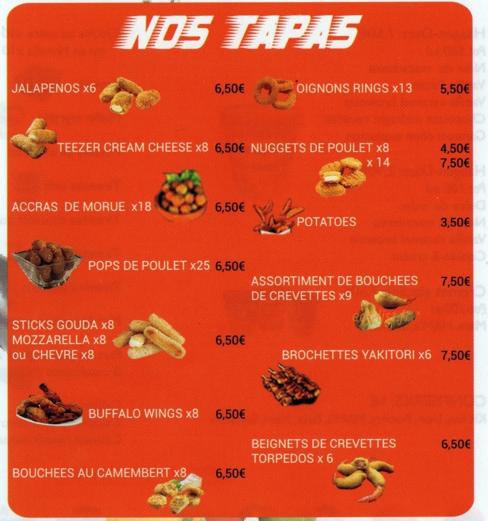 La Speed'zzeria — carte page 4