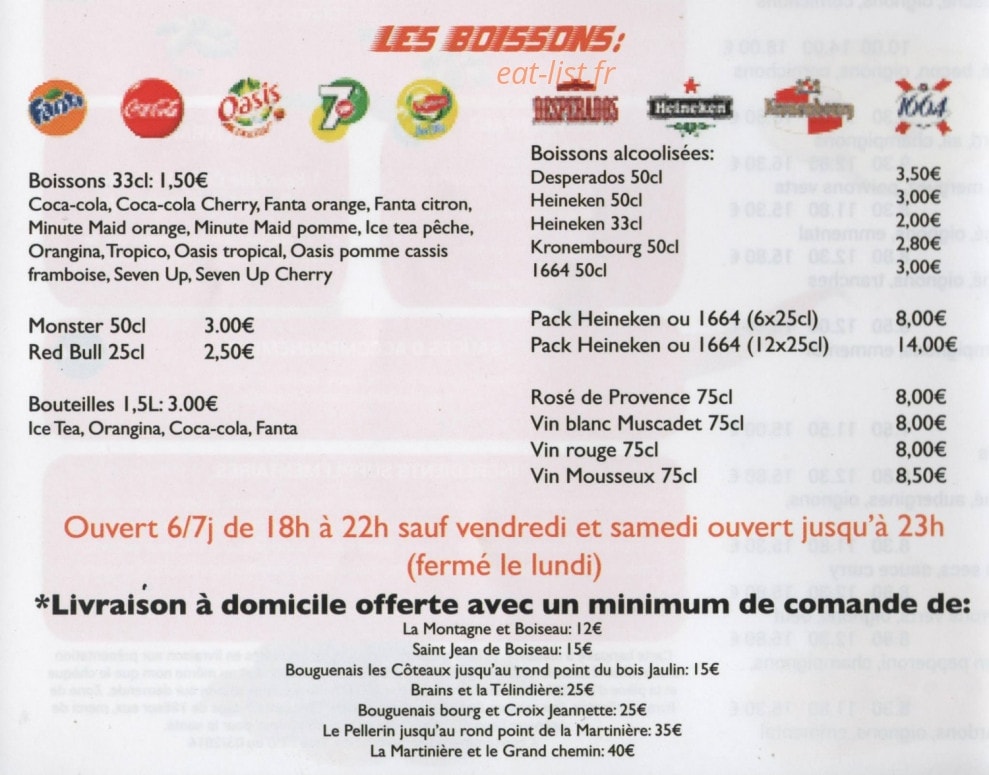 La Speed'zzeria — carte page 6